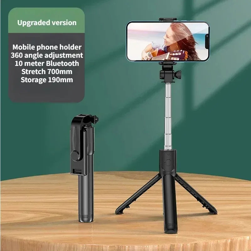 Bluetooth Selfie Stick Tripod with LED Fill Light – 680mm Extendable
