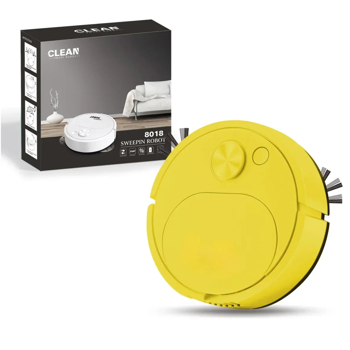 3 in 1 USB Robot Vacuum Cleaner with 1500Pa Suction