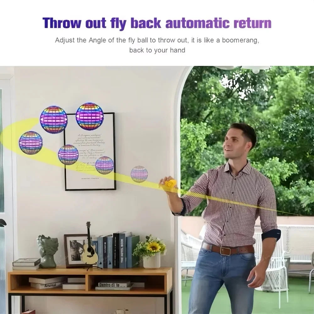 2026 Hand-Controlled Flying Ball Toy with Magic Lights