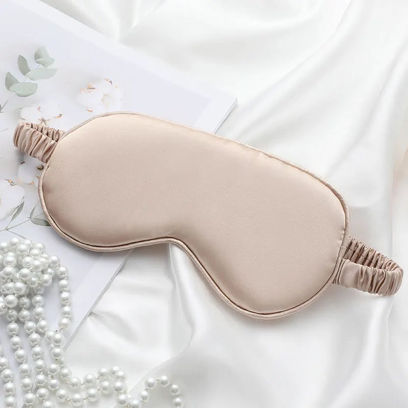 Double-Sided Silk Sleep Eye Mask, Breathable Light-Blocking Travel Blindfold