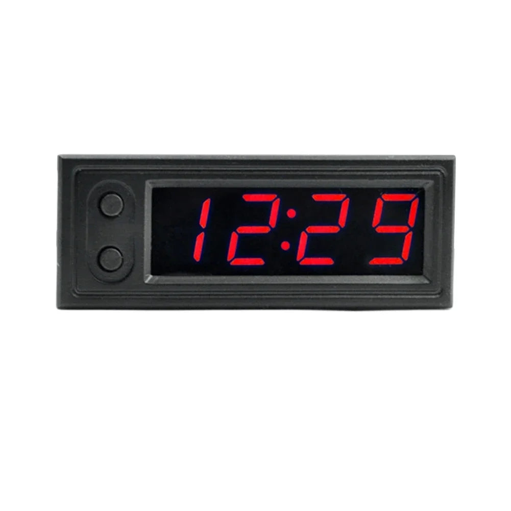 3-in-1 Car Dashboard Clock with Temperature & Voltmeter