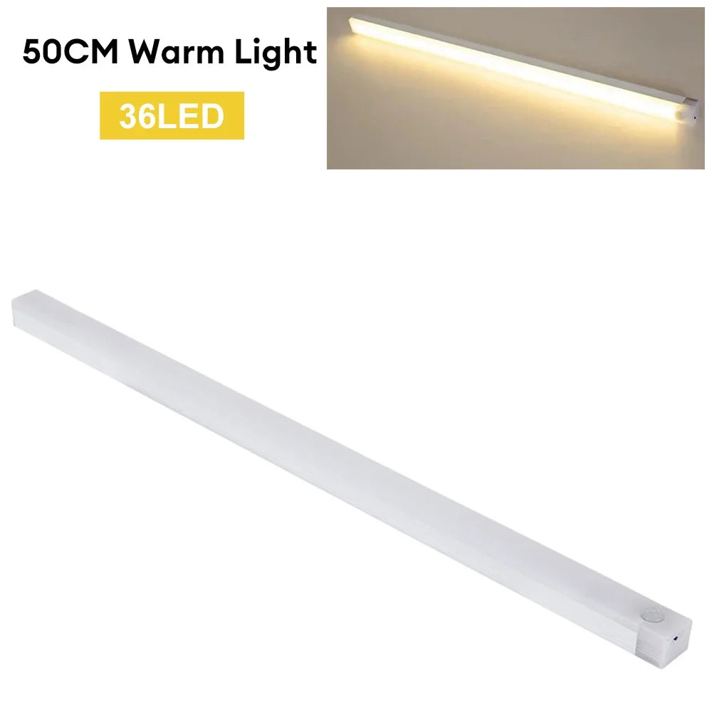 Motion Sensor LED Night Light Type-C Rechargeable Wireless Cabinet & Staircase Lamp