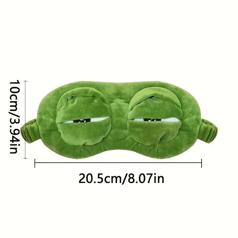 3d Frog Sleep Mask Natural Sleeping Eyeshade Women Men Creative Cartoon Soft Portable Blindfold