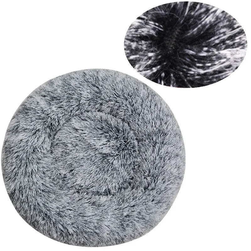40-90cm 6 Sizes Round Pet Bed Large Dog Super Soft Cat Plush House Medium Winter Warm Sleeping