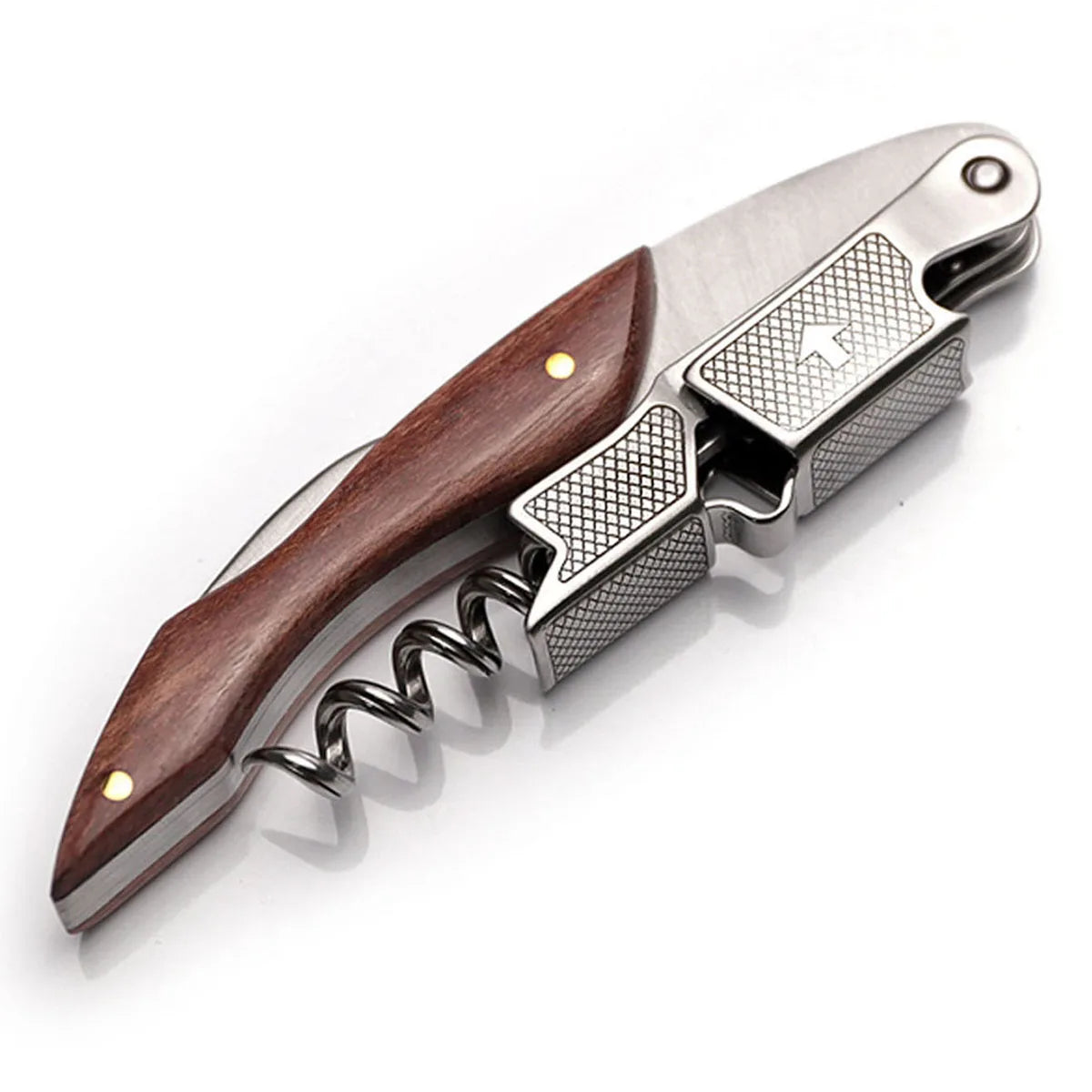 Double Hinged Wine Opener Corkscrew – Bartender Waiter Key