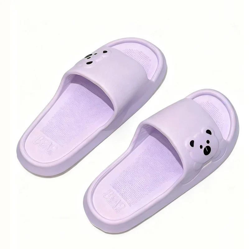 Cute Cartoon Bear EVA Slippers for Women Summer Indoor Slides