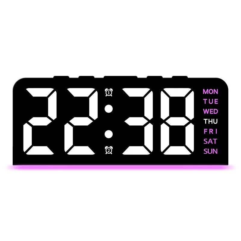 LED Digital Alarm Clock with Night Light, Temperature Display & Snooze