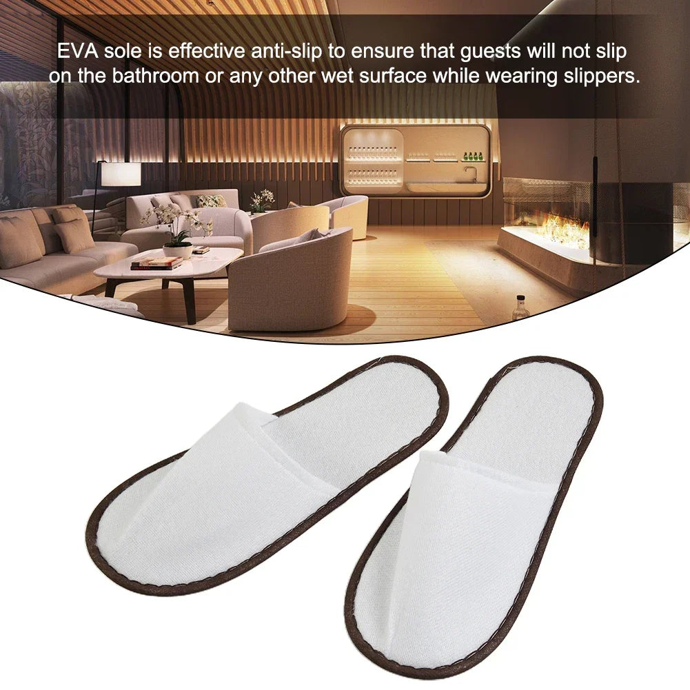 Disposable Hotel Slippers – 10 Pairs Bulk Pack, Random Colors