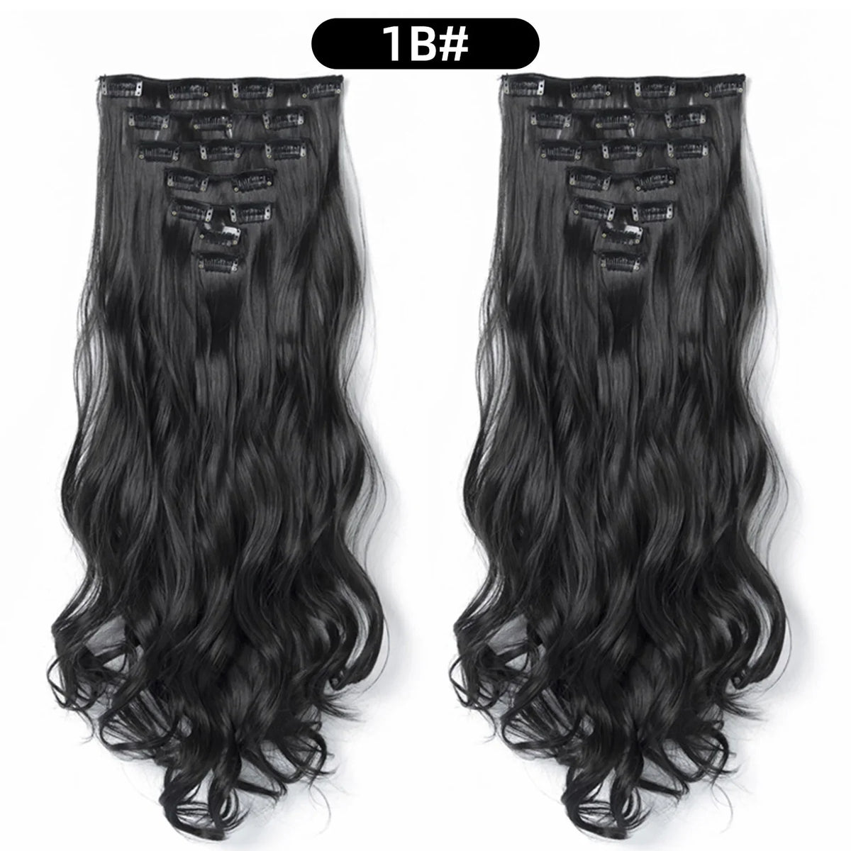 22 Inch Curly Wavy Clip In Hair Extensions 7PCS