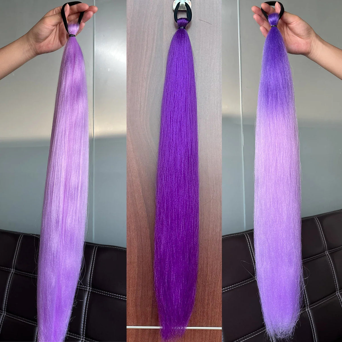 28-Inch Synthetic Straight Ponytail – DIY Braided Hair Extension