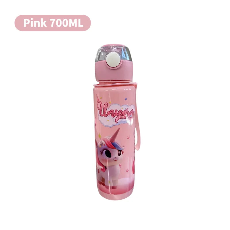 700ml BPA Free Cartoon Water Bottle with Carry Ring