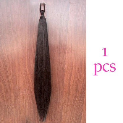 28-Inch Synthetic Straight Ponytail – DIY Braided Hair Extension
