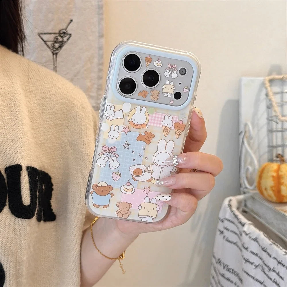 Bear Miffy Rabbit Cartoon iPhone Case