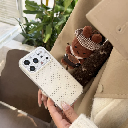 Cute Checkered Rabbit Leather iPhone Case
