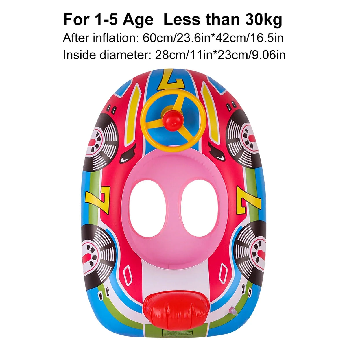 Inflatable Steering Wheel Pool Float Seat Ring