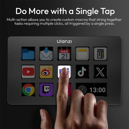 Ulanzi Stream Deck Console – LCD Macro Keypad for Streaming & Editing