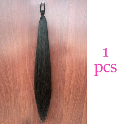 28-Inch Synthetic Straight Ponytail – DIY Braided Hair Extension