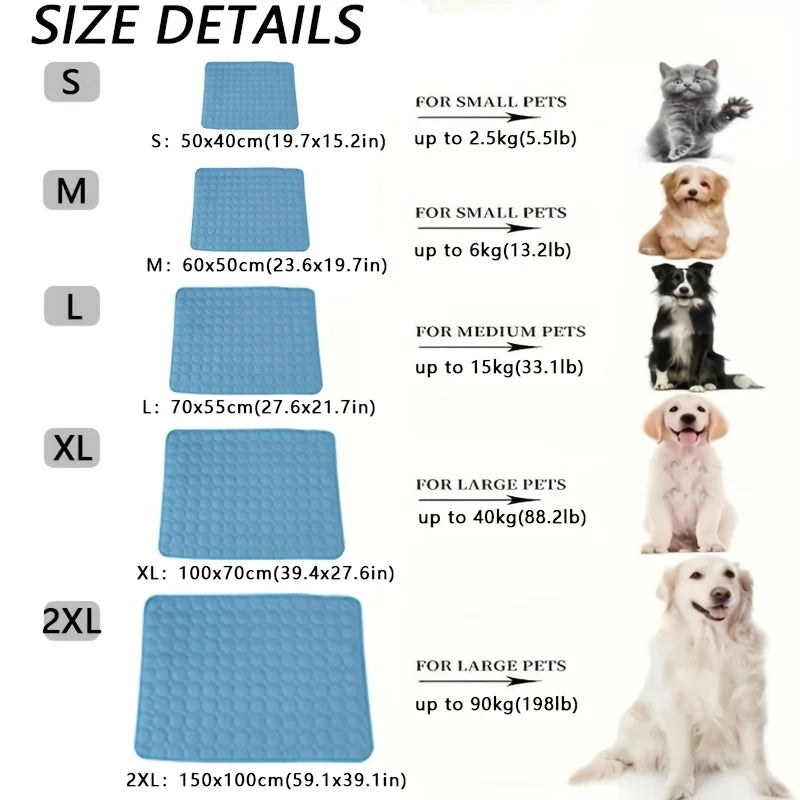 Dog Cooling Mat Summer Pet Cold Bed Extra Large Small Big Dogs Accessories Cat Durable Blanket Sofa