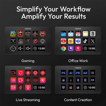 Ulanzi Stream Deck Console – LCD Macro Keypad for Streaming & Editing