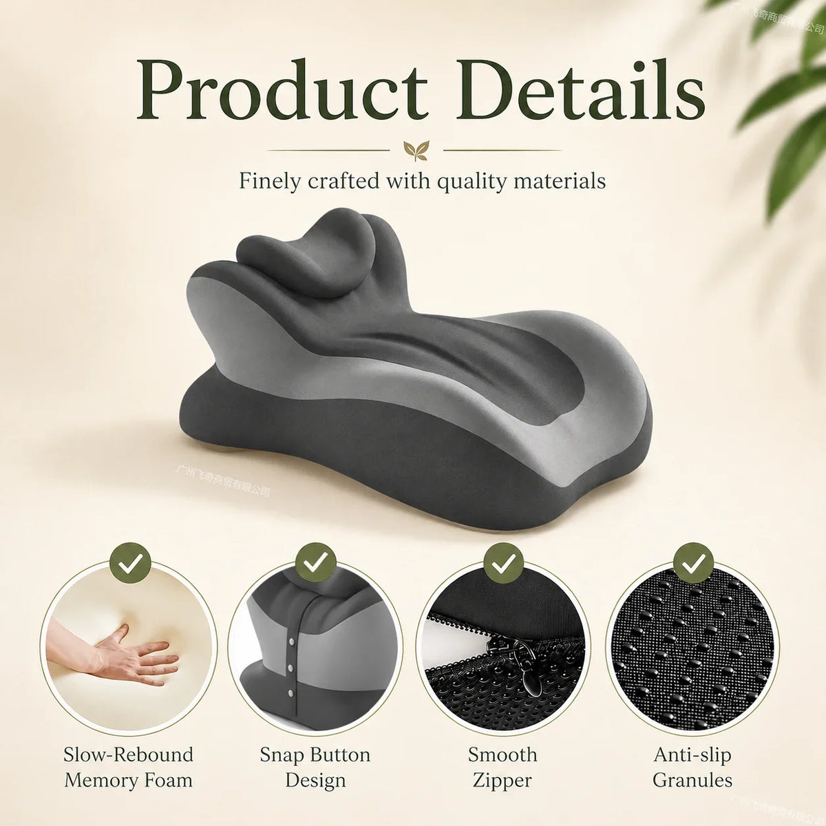 Multifunctional Memory Foam Prone Reading Pillow Relieve Neck Arm Fatigue Removable Headrest