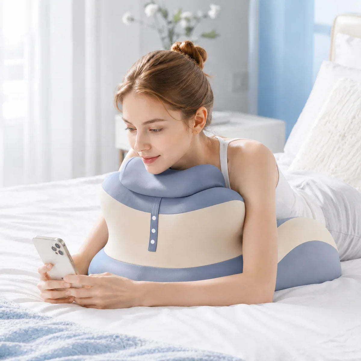 Multifunctional Memory Foam Prone Reading Pillow Relieve Neck Arm Fatigue Removable Headrest
