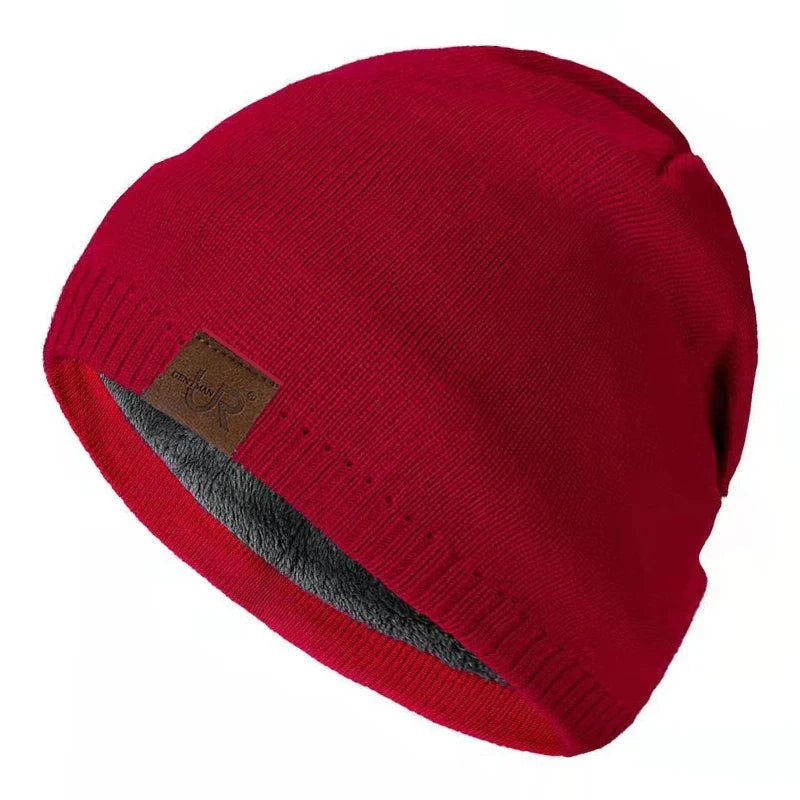 Fur Lined Knit Beanie – Unisex Warm Winter Hat