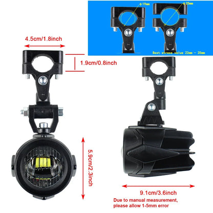 Motorcycle LED Fog Lights 40W 6000K – BMW R1200GS F800GS F700GS