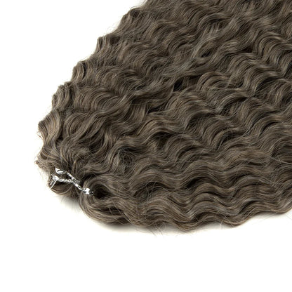 24 Inch Water Wave Crochet Braiding Hair – Synthetic Twist Curly Ombre Extensions