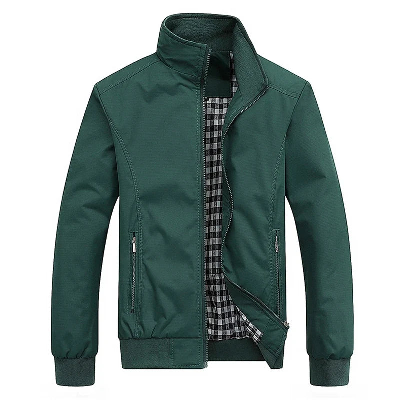 Men's Slim Fit Bomber Jacket – Casual Zip-Up Baseball Jacket