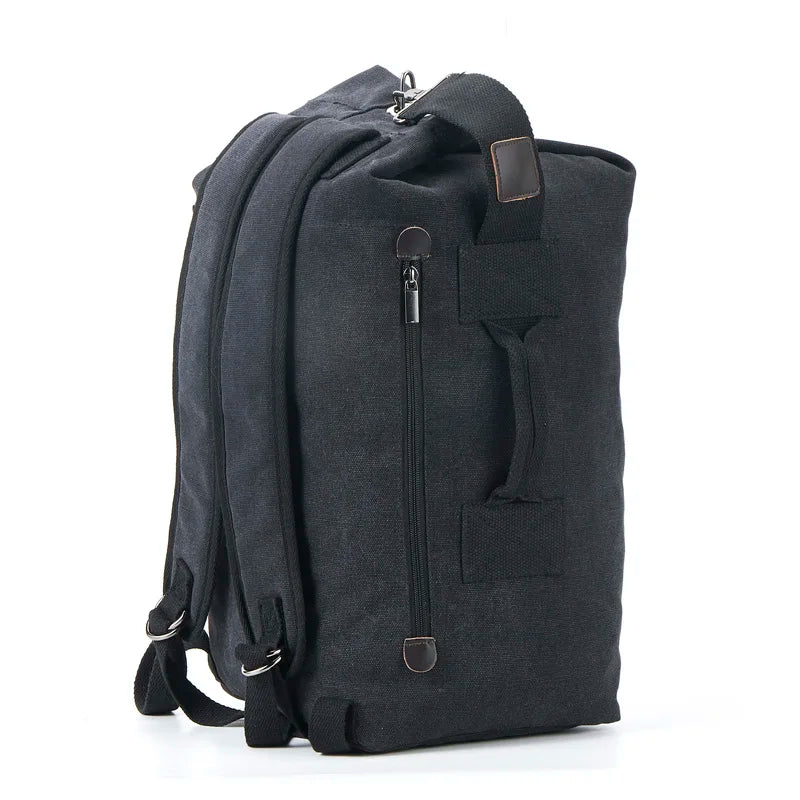 Large Canvas Bucket Backpack for Men – Military Travel Rucksack