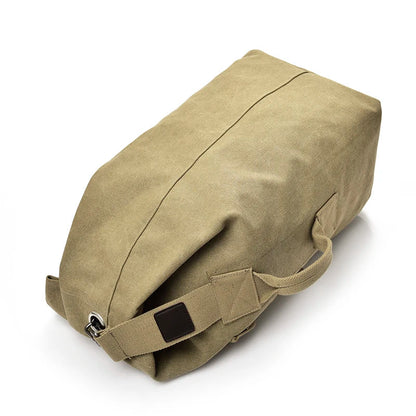 Large Canvas Bucket Backpack for Men – Military Travel Rucksack