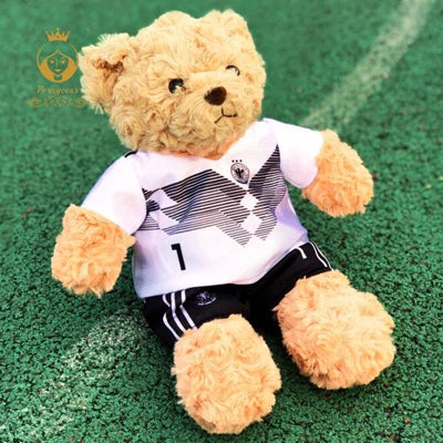 Football Player Plush Teddy Bear – Soccer Star Stuffed Doll