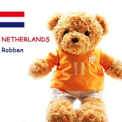 Football Player Plush Teddy Bear – Soccer Star Stuffed Doll