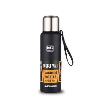 Stainless Steel Vacuum Thermos Bottle – Large Capacity Insulated Flask with Carry Bag