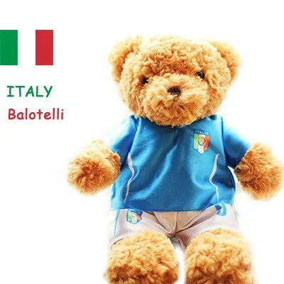 Football Player Plush Teddy Bear – Soccer Star Stuffed Doll