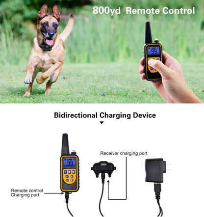 Electric Dog Training Collar Waterproof Bark Pet Remote Control Rechargeable Anti Barking Device All