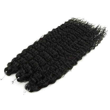 24 Inch Water Wave Crochet Braiding Hair – Synthetic Twist Curly Ombre Extensions