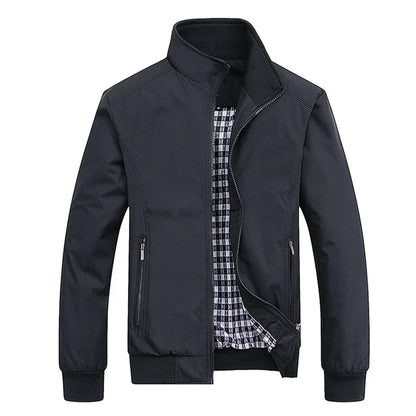 Men's Slim Fit Bomber Jacket – Casual Zip-Up Baseball Jacket