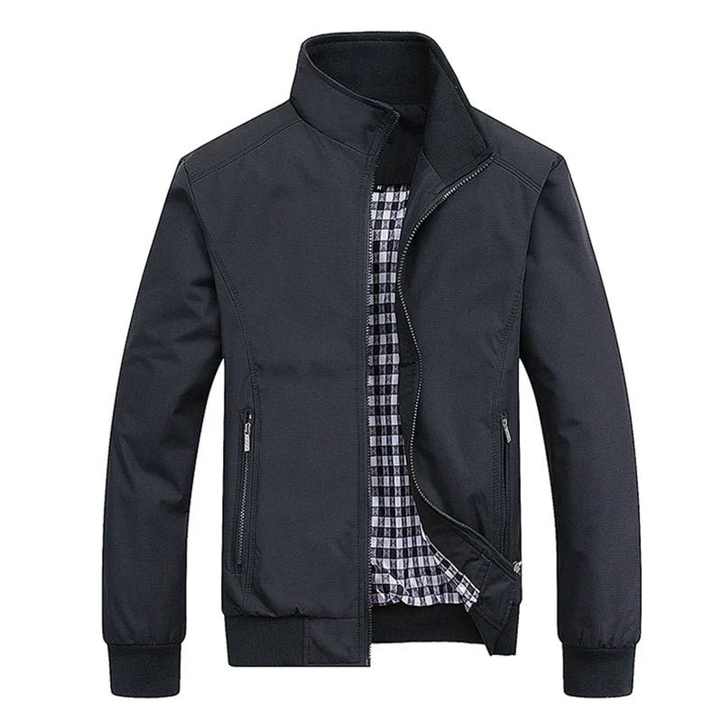 Men's Slim Fit Bomber Jacket – Casual Zip-Up Baseball Jacket