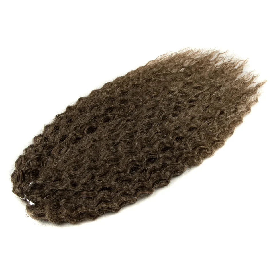 24 Inch Water Wave Crochet Braiding Hair – Synthetic Twist Curly Ombre Extensions