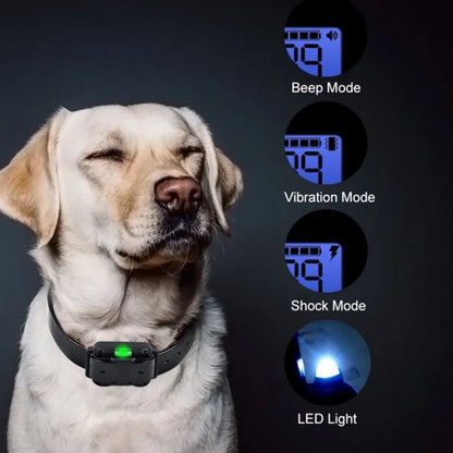 Electric Dog Training Collar Waterproof Bark Pet Remote Control Rechargeable Anti Barking Device All