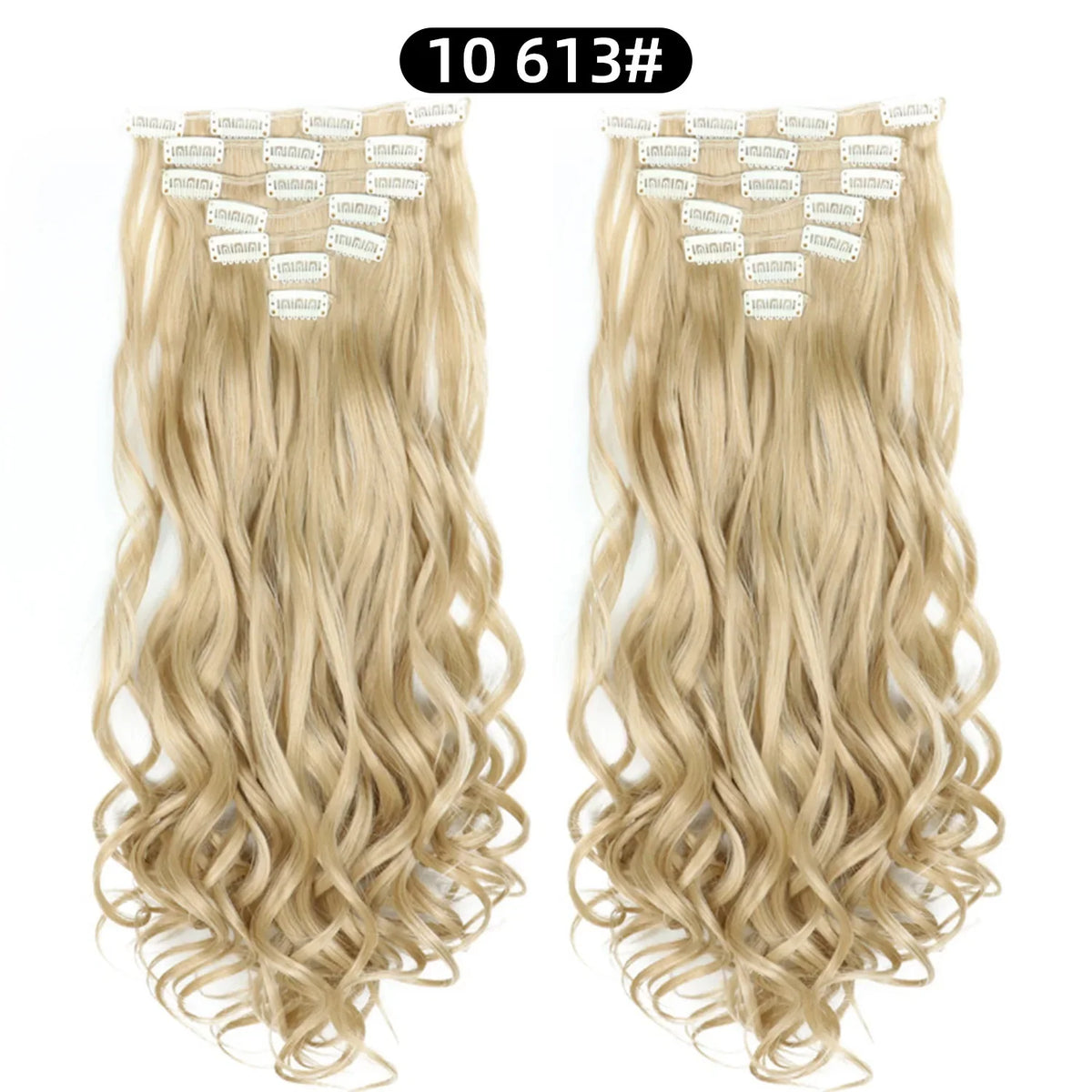 22 Inch Curly Wavy Clip In Hair Extensions 7PCS
