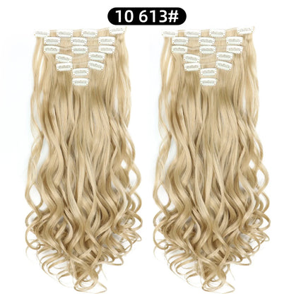 22 Inch Curly Wavy Clip In Hair Extensions 7PCS