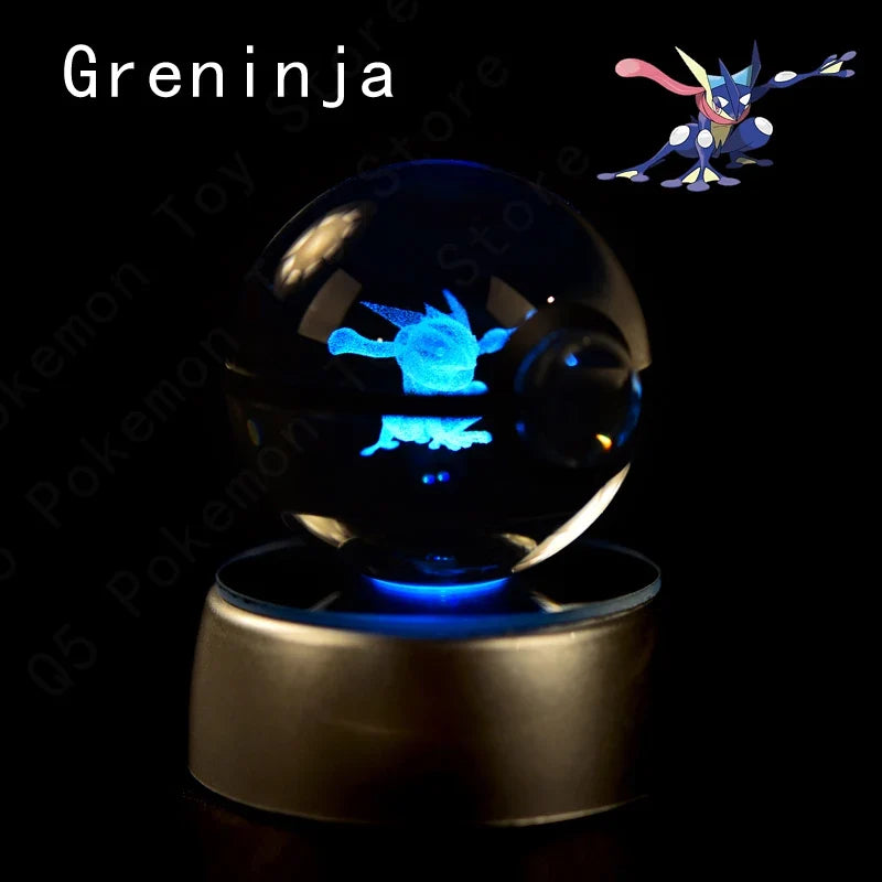 Pokémon 3D Crystal Ball Night Light with Mewtwo & Pikachu