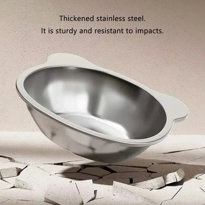 304 Stainless Steel Raised Cat Bowl 15 Elevated Design Tilted Neck Guard Healthy Feeding