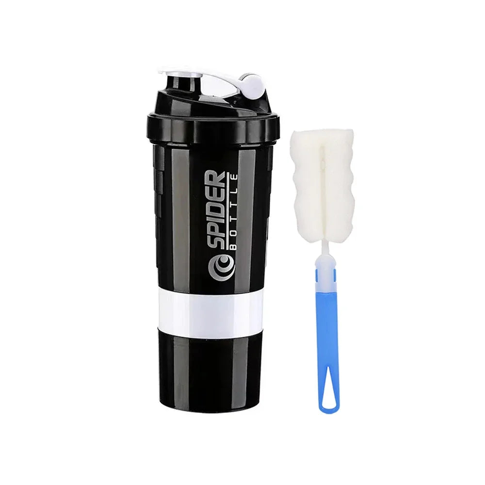 3 Layer Protein Shaker Bottle with Storage Compartments