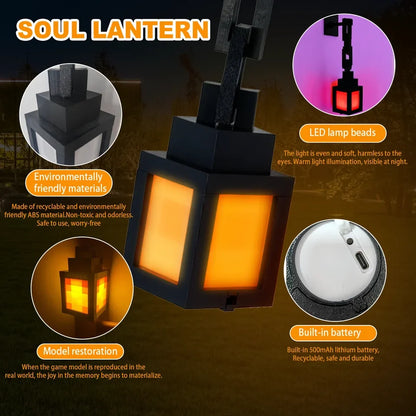 Pixel Lantern LED Night Light – 16 Color Changing Wall Lamp