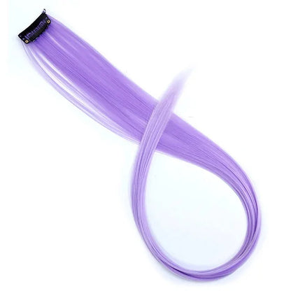 22-Inch Clip-In Synthetic Hair Extensions – Rainbow Colors