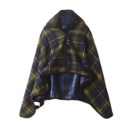 Plaid Blanket Scarf Wrap – Women's Double-Layer Winter Shawl
