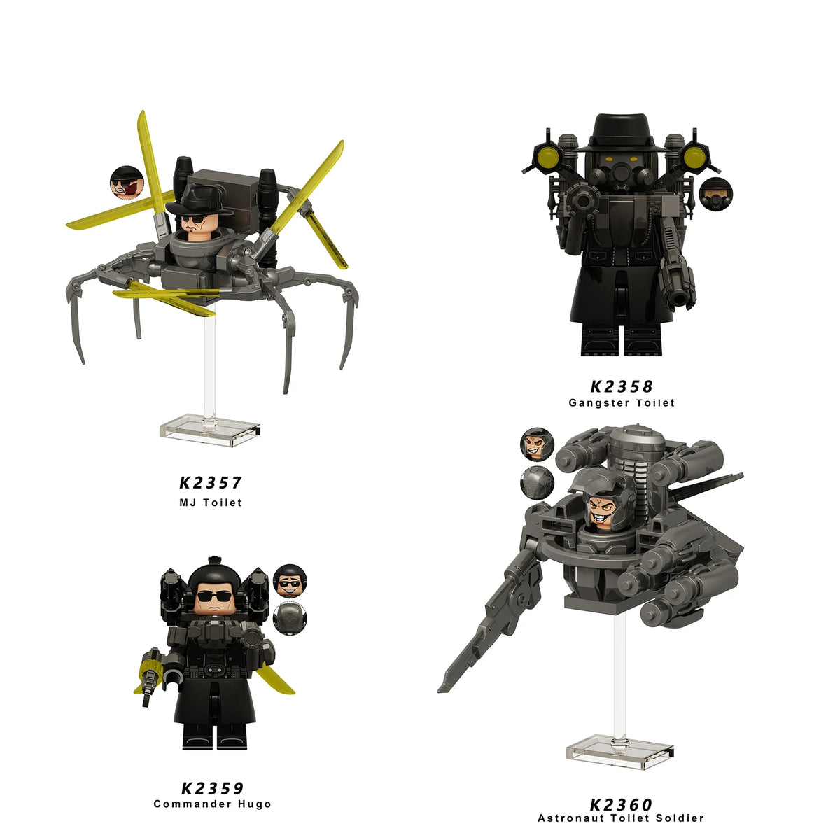 Skibidi Toilet Mini Building Block Figures – TV Man, Cameraman & More